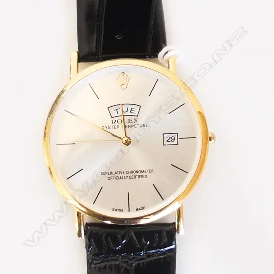 SLIMLINE ROLEX STYLE REPLICA WATCH. WORKING.