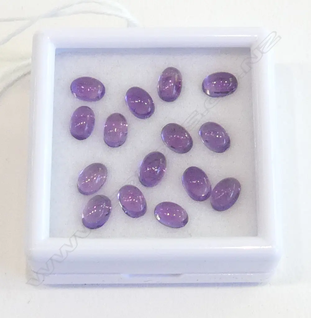 AMETHYST CABS 6X4 OVAL 15 = 8.37CT Image 1++