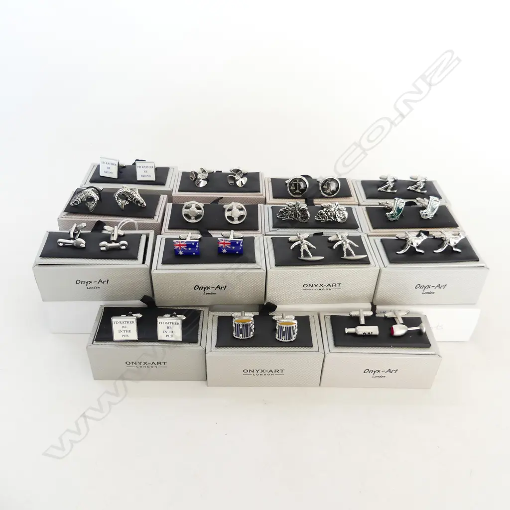 18 PRS ASST. BOXED NOVELTY CUFFLINKS Image 1++