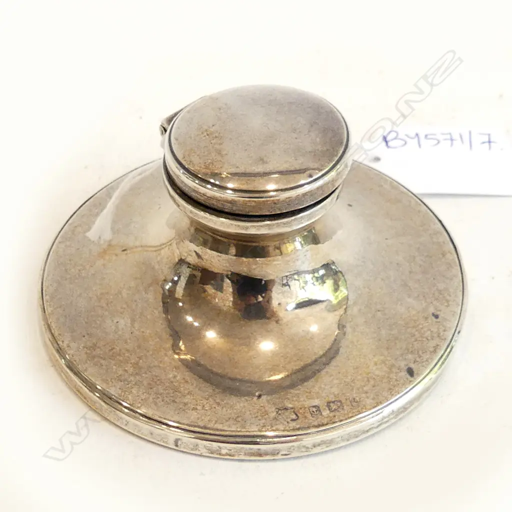 STG SILVER INKWELL B'HAM 78 GM 90mm dia Image 1++