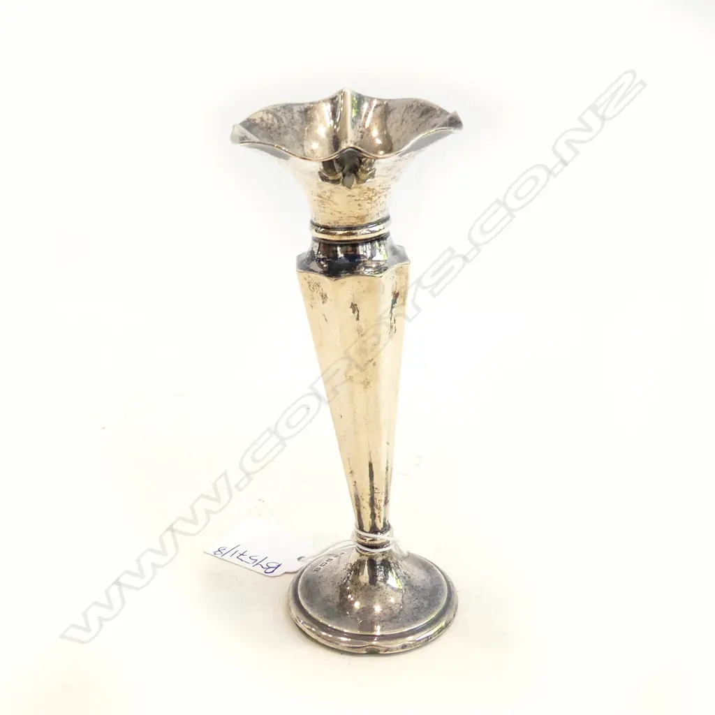 STG SILVER POSEY VASE B'HAM 1919 H.150mm Image 1++