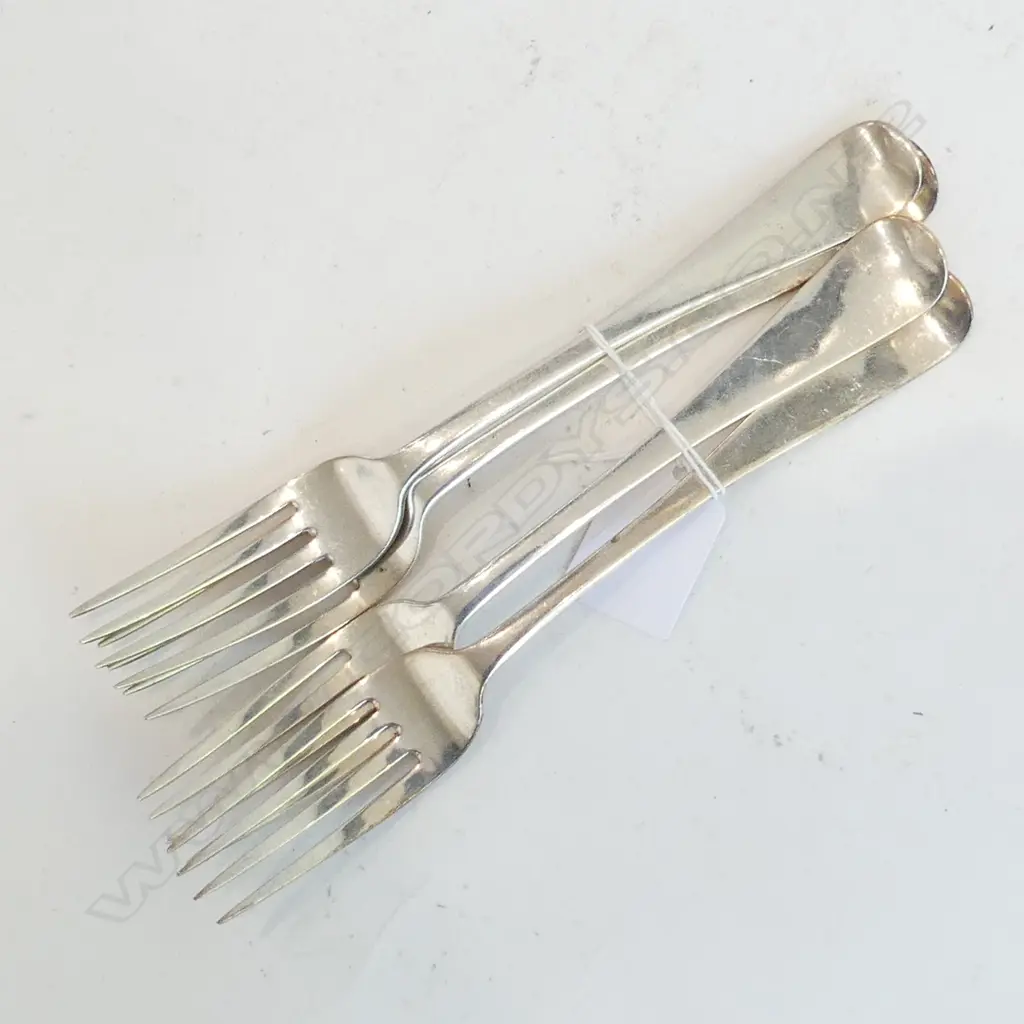 4 VICTORIAN STG SILVER FORKS 227G  Image 1++