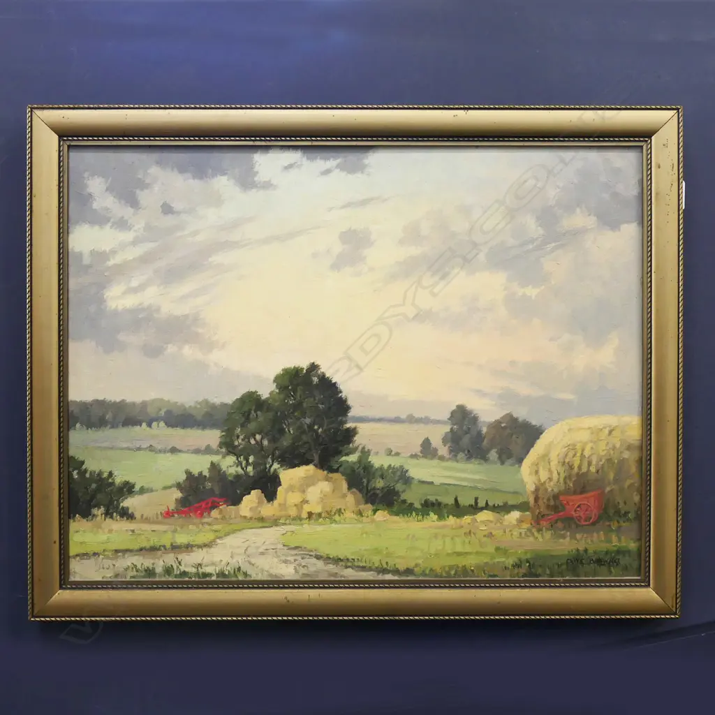 CLIVE BROWN OIL ON BOARD ENGLISH LANDSCAPE 445x600mm Image 1++