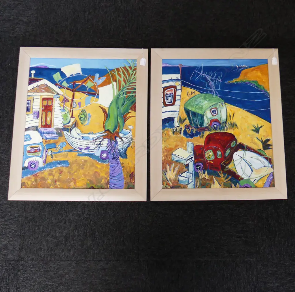 PR JOANNA WARD 'WAIHEKE ISLAND' OIL ON BOARD, signed '92. 580 x 480mm Image 1++