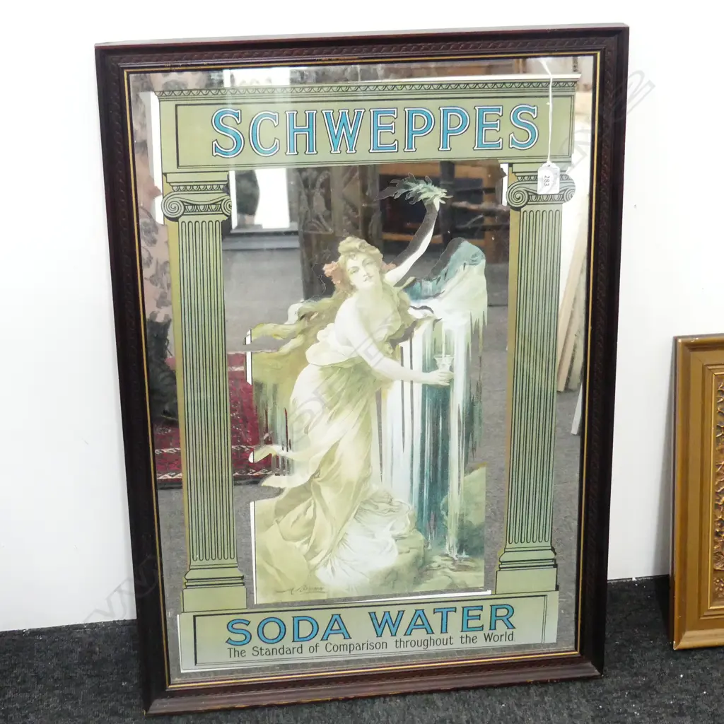SCHWEPPES SODA WATER MIRROR - FAULTED 800x560mm Image 1++