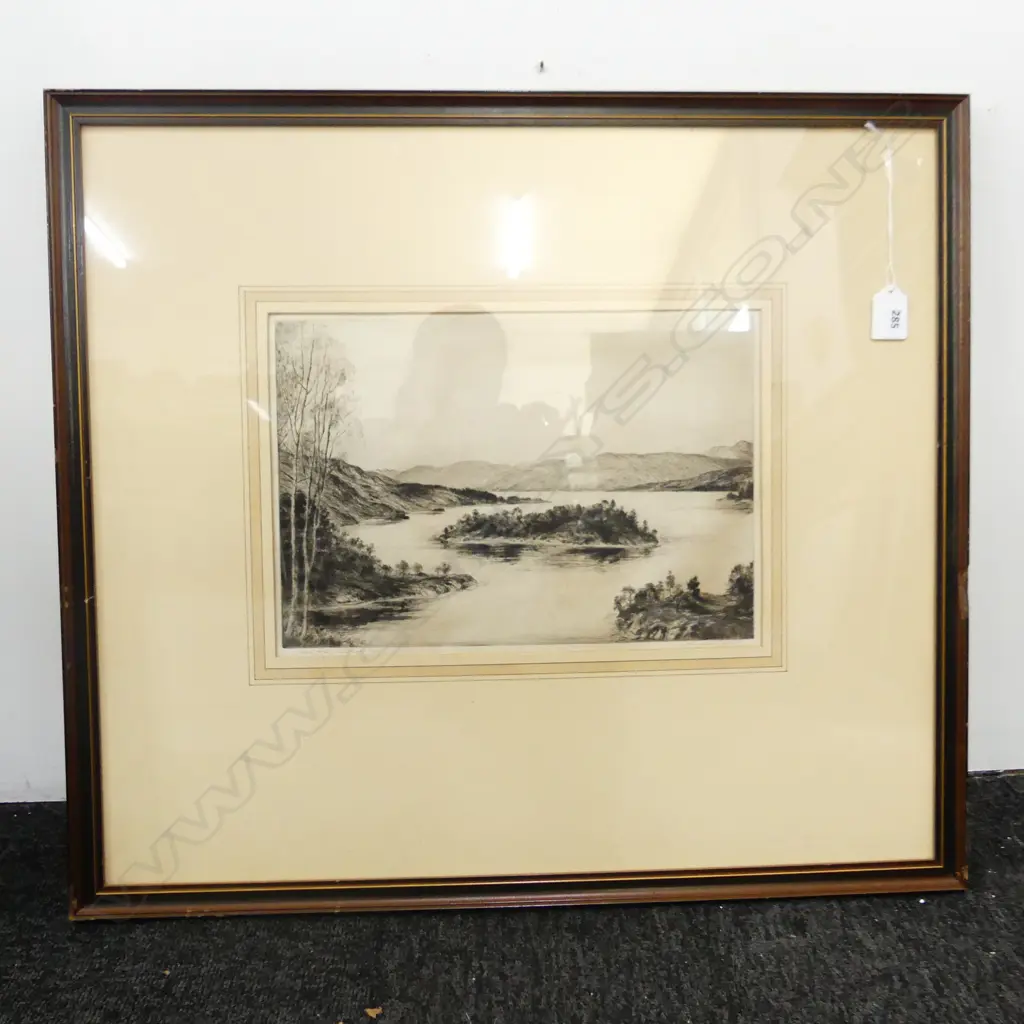 JOHNSTONE BAIRD 'ELLEN'S ISLE - LOCH LOMOND' ETCHING 6/120 230x335mm Image 1++