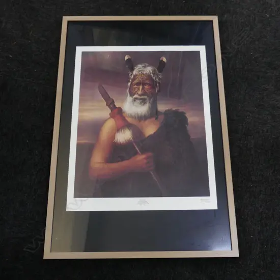 3 LG LINDAUER PRINTS; ANTIQUE PRESS ED. OF 500, PERA TUTUKO, WIREMU KINGI, PATUONE 640x510mm 