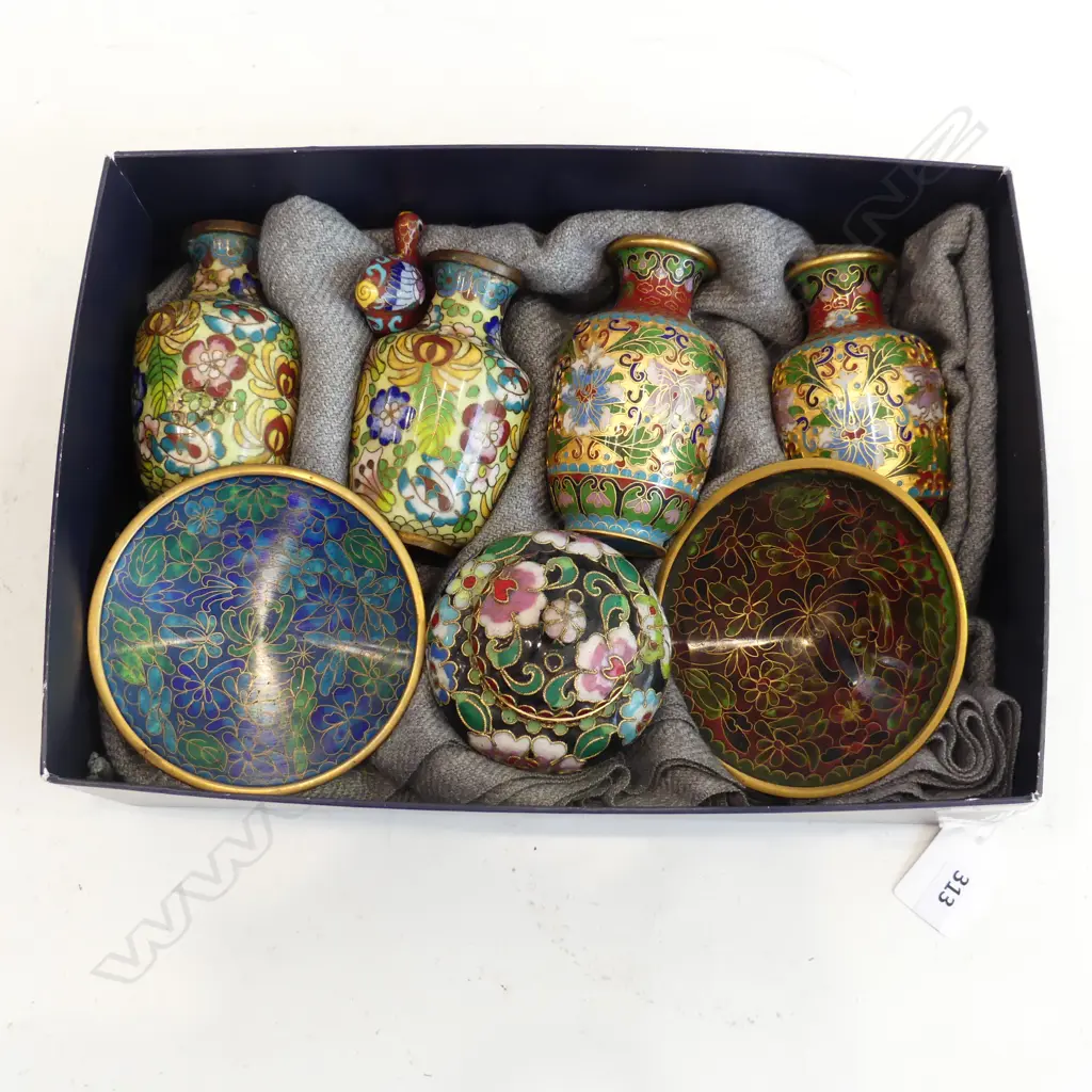BOX LOT ASST. CLOISONNE  Image 1++