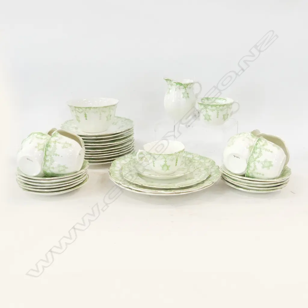 LRG ANTIQUE JOHNSON BROS TEA SET, SEMI PORCELAIN Image 1++