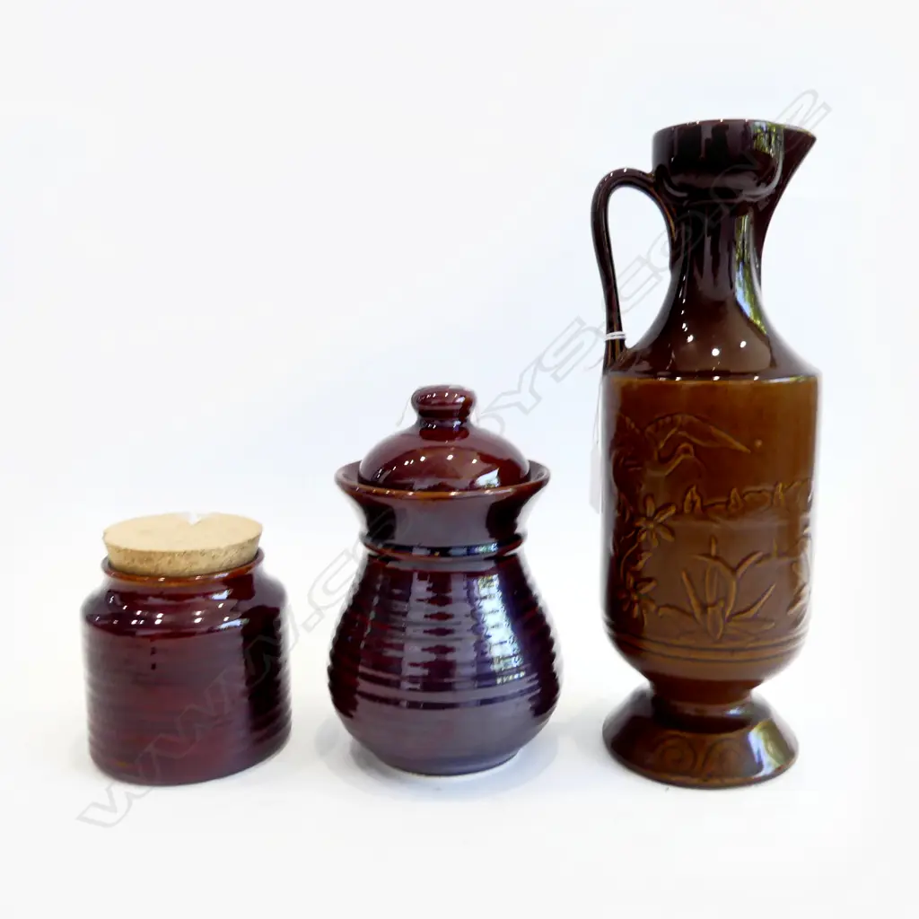 3PCS TITIAN STUDIO CHINA JUG H320MM LIDDED JAR & CORKED JAR H100MM Image 1++