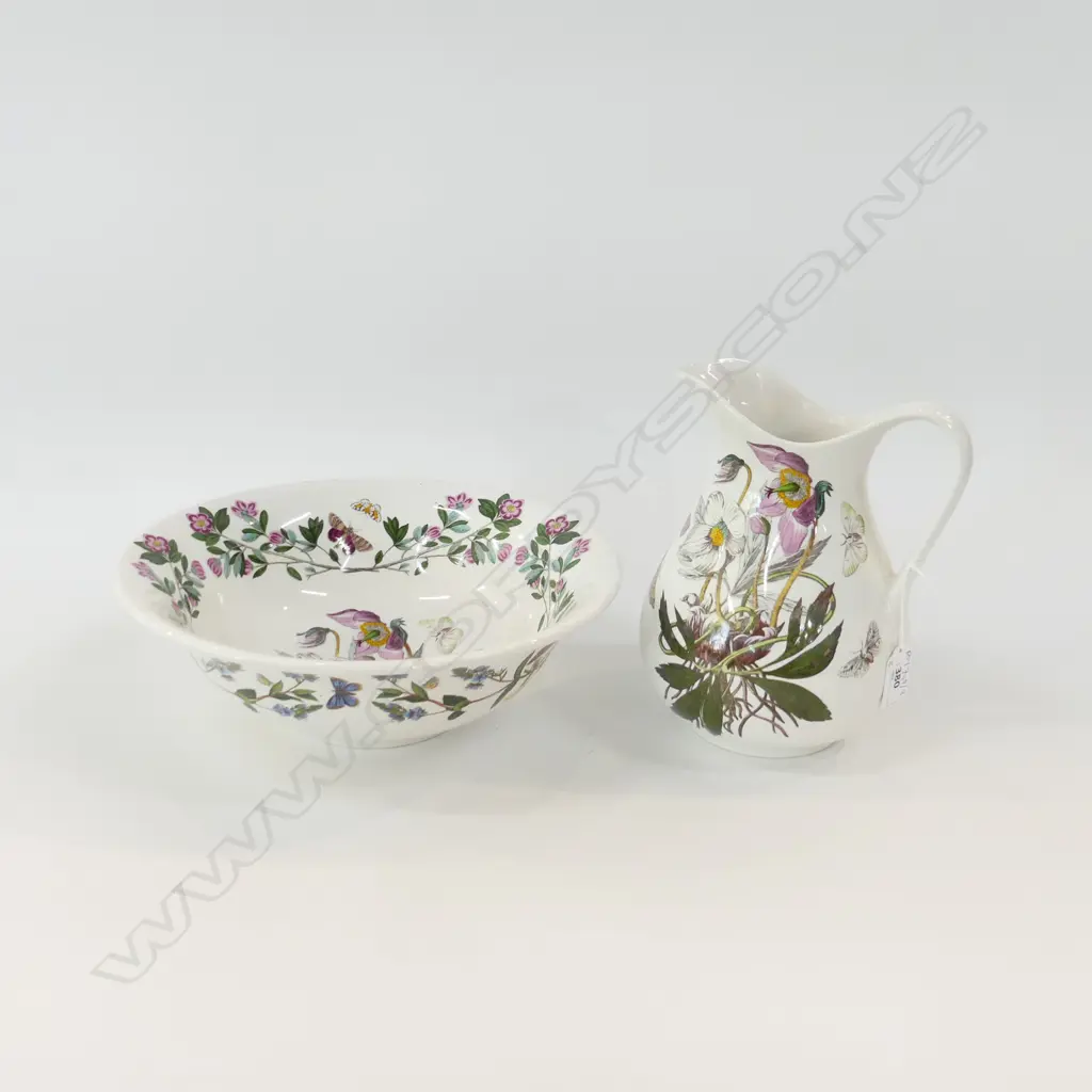 PORTMEIRION 'THE BOTANIC GARDEN' BOWL 285mm dia & JUG Image 1++