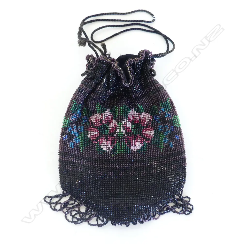 VINTAGE BEADED BAG H.230mm Image 1++