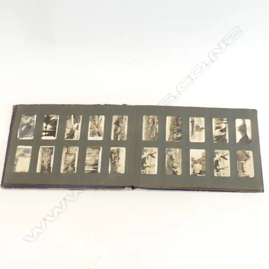 CIGARETTE CARD ALBUM NZ PHOTOGRAPHIC MAORI IN ROTORUA, MOTORCARS, ANCIENT CHINESE, BOY SCOUTS, CHILDREN OF THE WORLD ETC