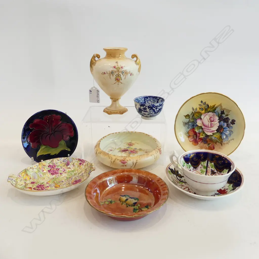COLLECTION OF 19TH & 20THc ENGLISH CHINA INCLDS, MOORCROFT, WORCESTER & CROWN DEVON Image 1++