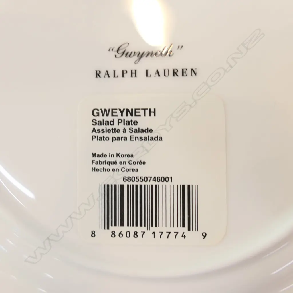 RALPH LAUREN 'GWYNETH' 5 PCE PLACE SETTING, BOXED Image 1++