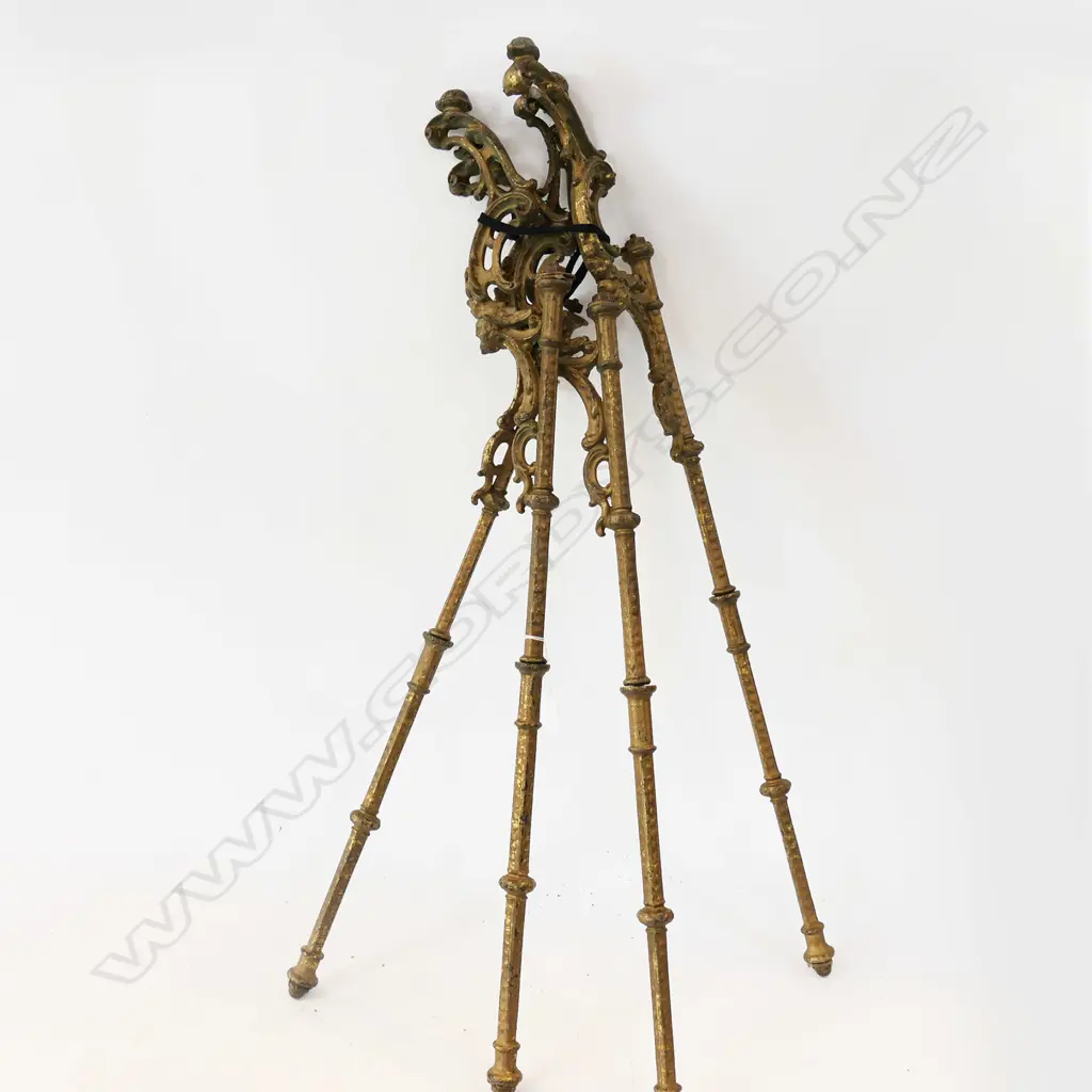 4 VINTAGE GILDED METAL TABLE LEGS L.750mm Image 1++