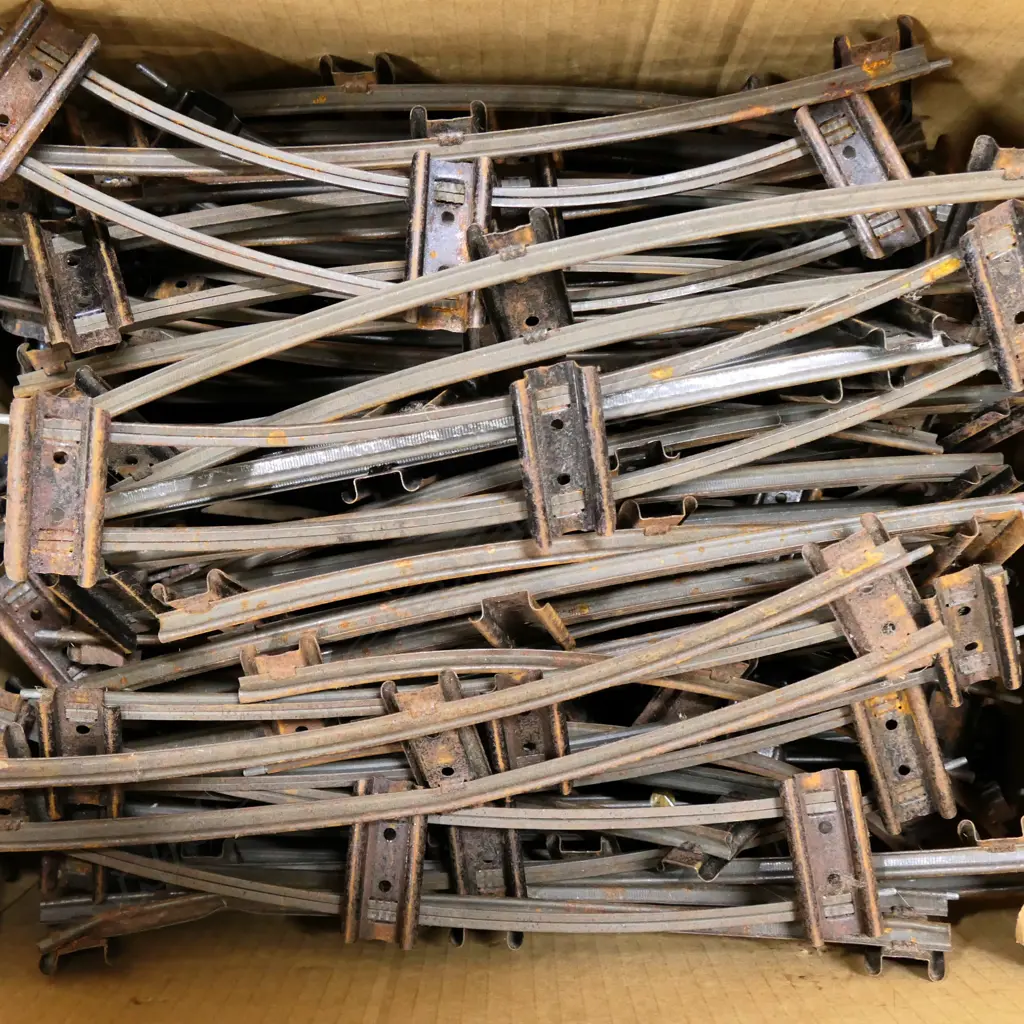 BOX LOT VINTAGE HORNBY 0 GAUGE TRAIN TRACK Image 1++