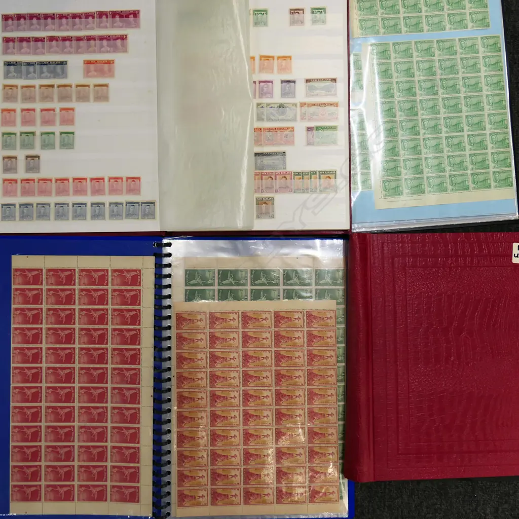 4 STAMP ALBUMS (2 OF SHEETS, 1 EMPTY) Image 1++