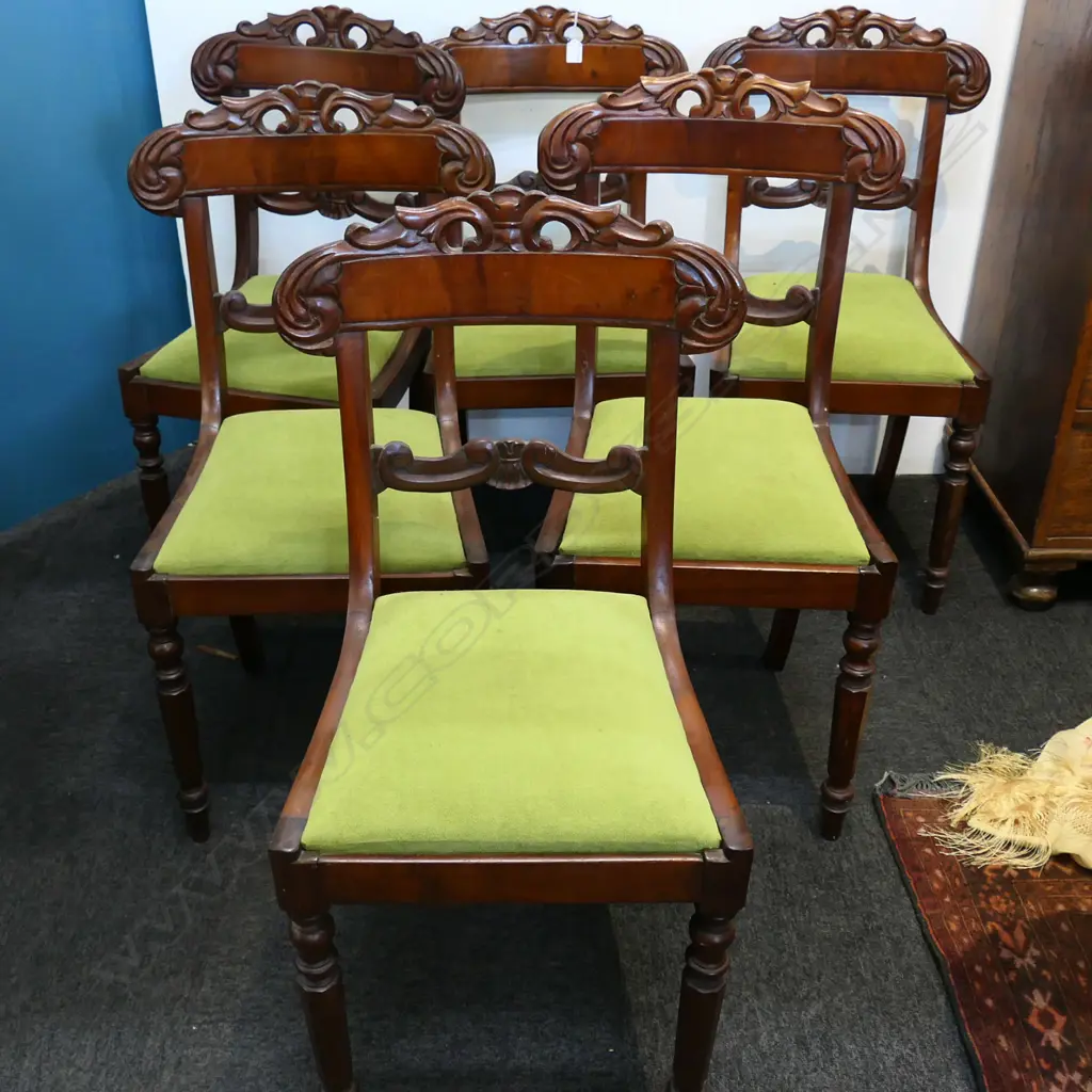 6 WILLIAM IV STYLE MAHOGANY DINING CHAIRS Image 1++