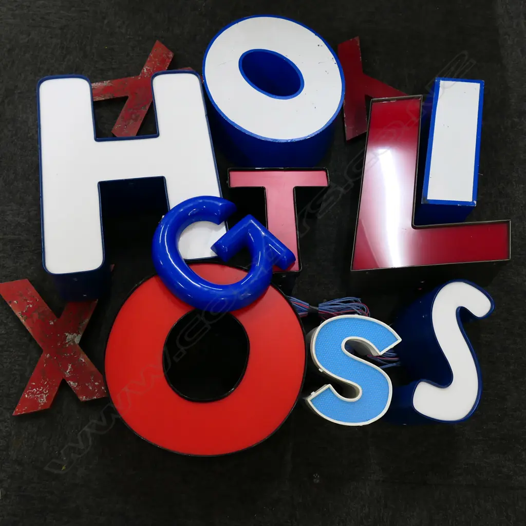 12 ASST. METAL SIGNAGE LETTERS, TALLEST H.400mm Image 1++