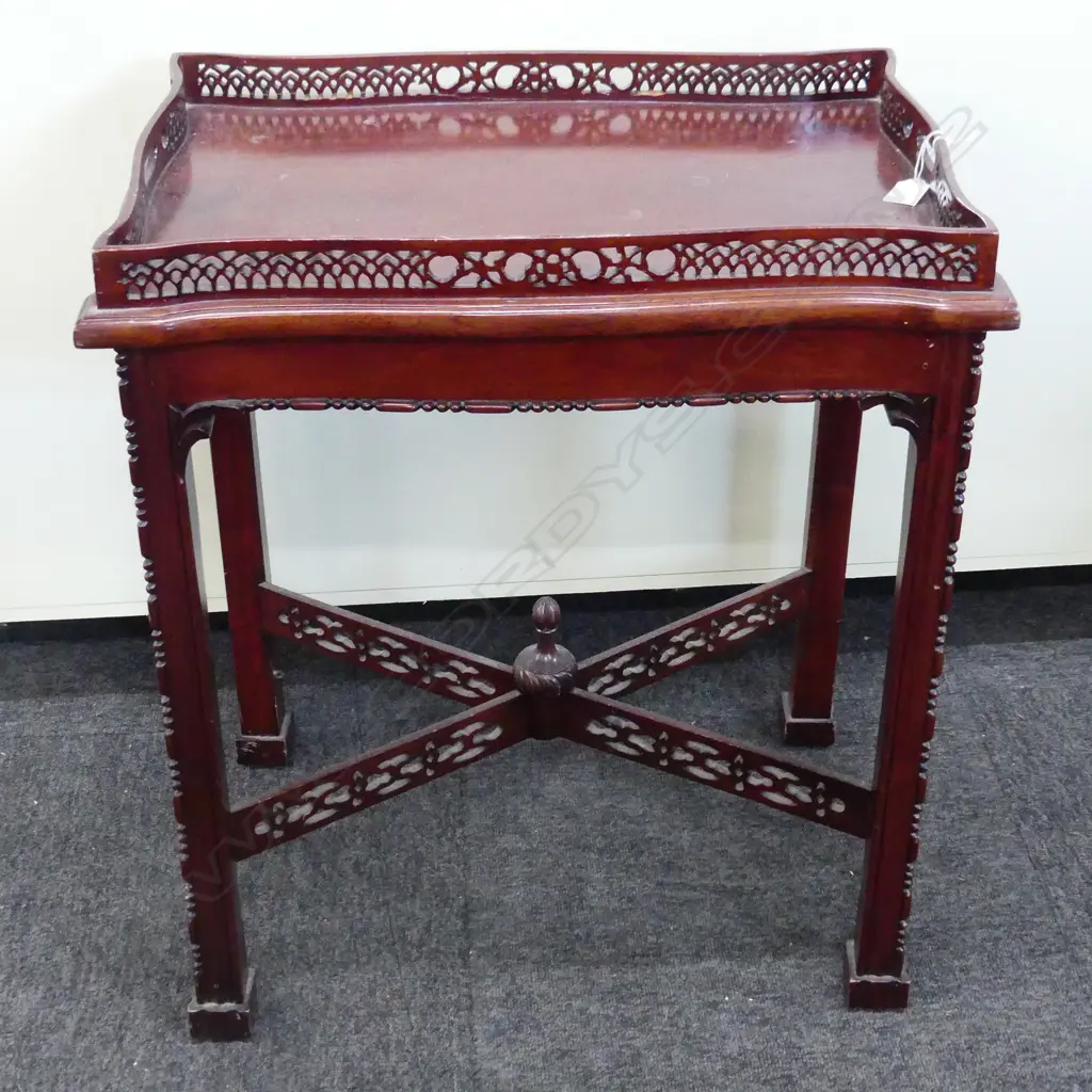 CHINESE CHIPPENDALE STYLE TRAY TABLE 600x410x680mm Image 1++