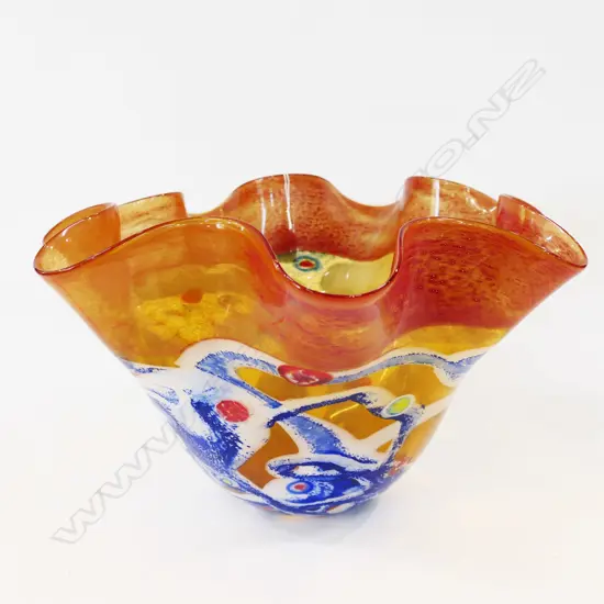 LG ART GLASS BOWL - MURANO STYLE 430mm dia