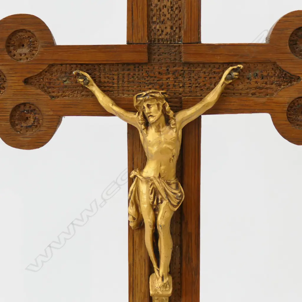 CHRIST ON CROSS WOOD AND METAL H 600 MM Image 1++