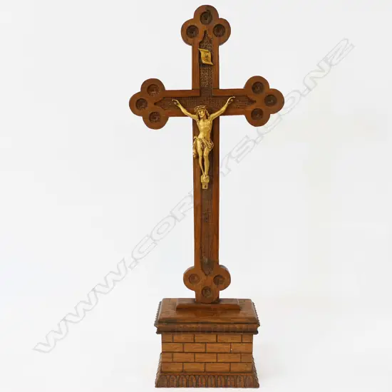 CHRIST ON CROSS WOOD AND METAL H 600 MM