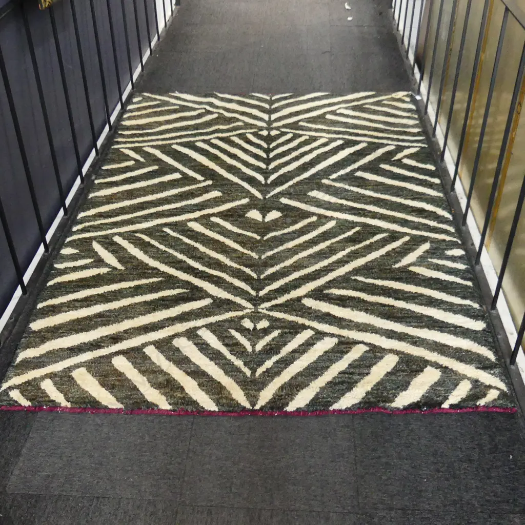 HUNDERTWASSER DESIGNED HAND-KNOTTED WOOL PILE GABBEH RUG 2140x1670mm Image 1++