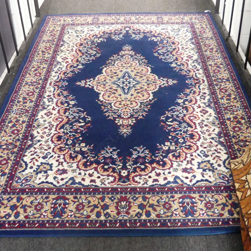 LG BLUE MACHINED RUG 2300x1600mm Image 1++