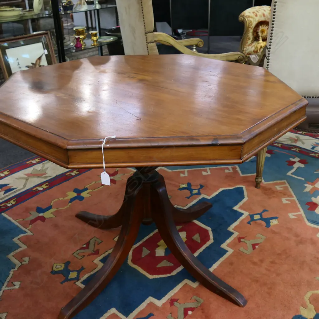 OCTAGONAL KAURI OCCASIONAL TABLE 1025mm dia Image 1++
