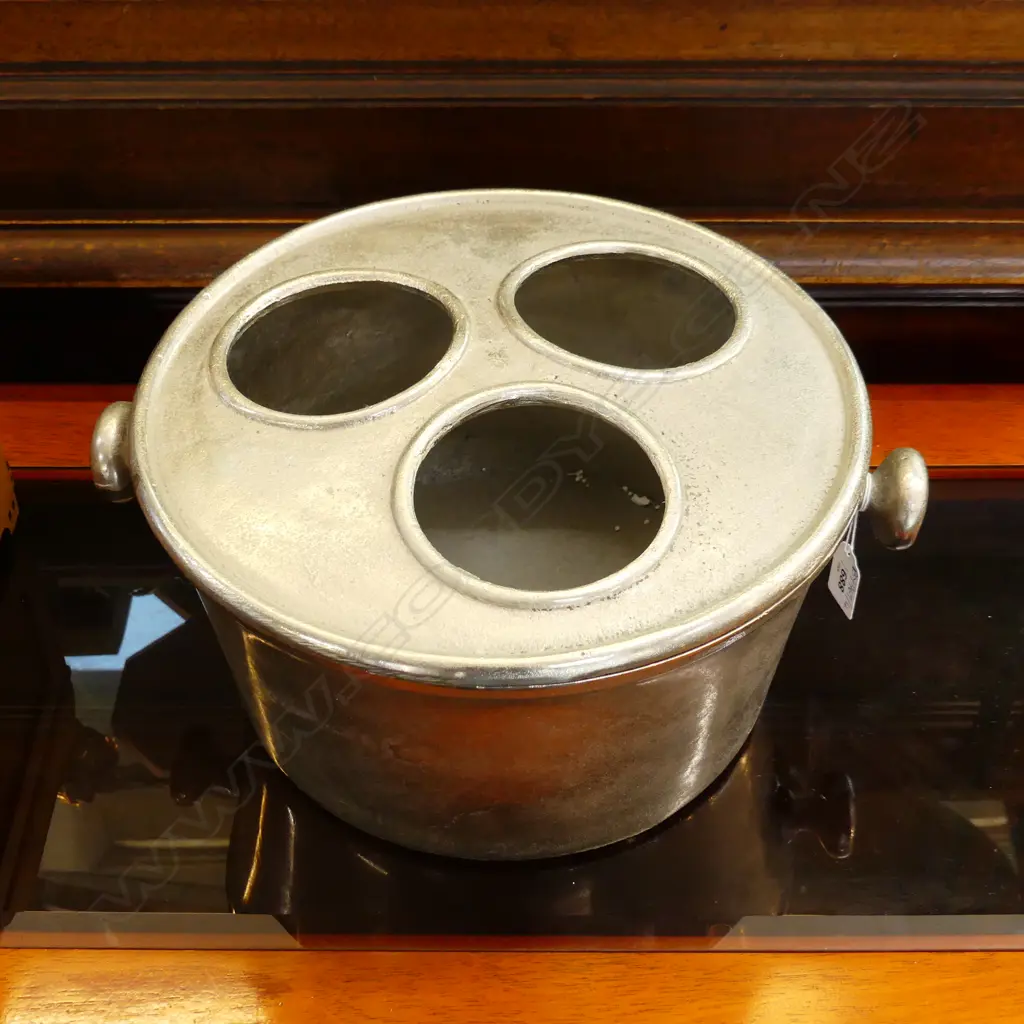 SILVER METAL CHAMPAGNE BUCKET 310mm dia Image 1++