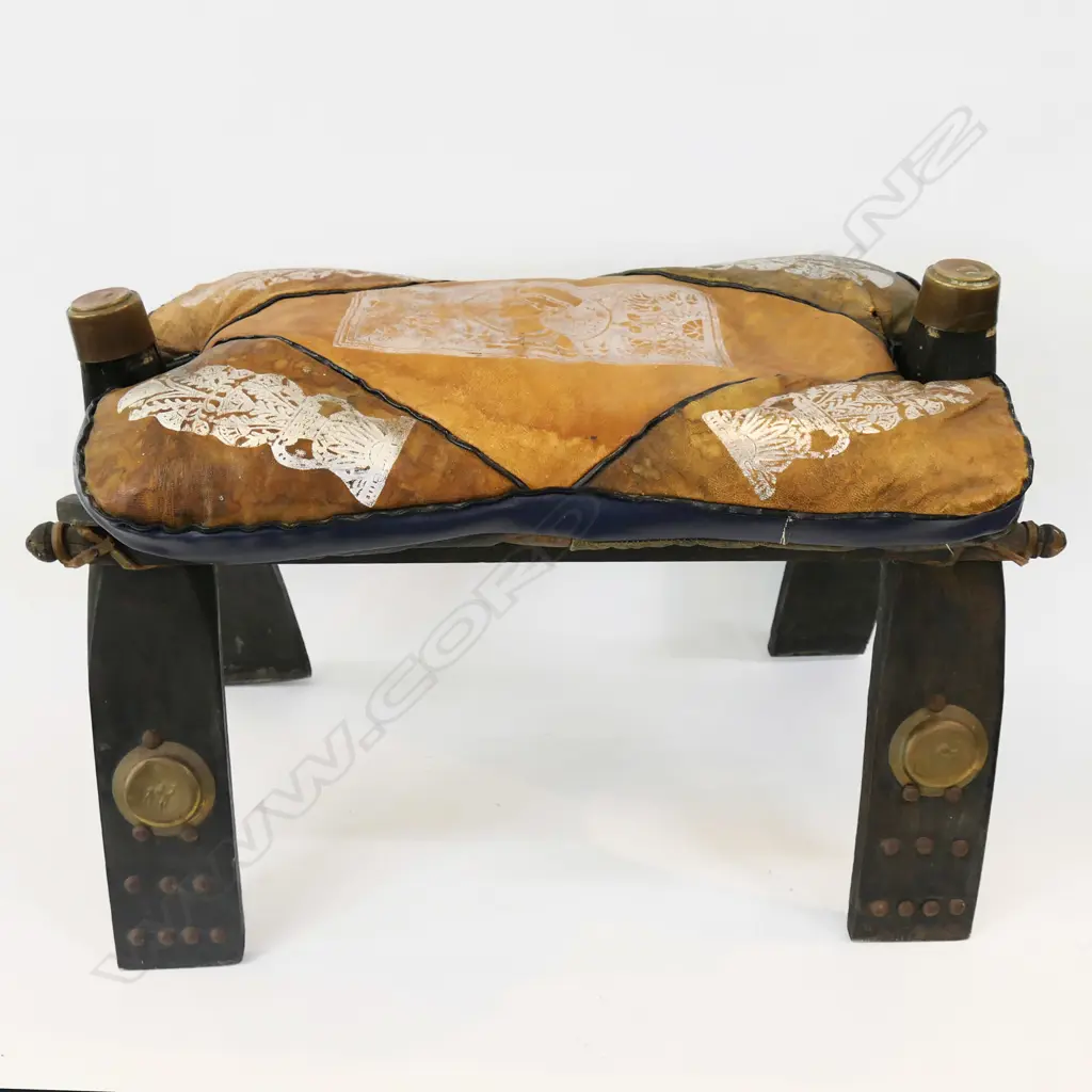 VINTAGE ETHNIC SADDLE SEAT W.520mm Image 1++