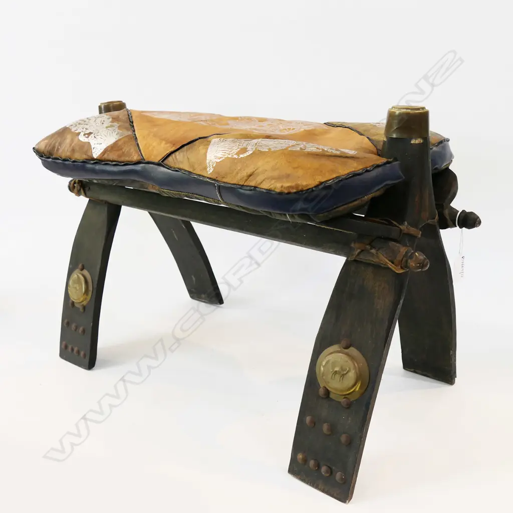 VINTAGE ETHNIC SADDLE SEAT W.520mm Image 1++