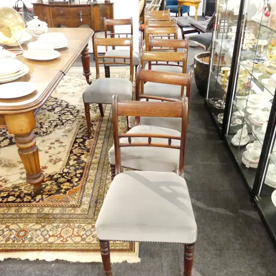 SET OF NINE REPRODUCTION DINING CHAIRS