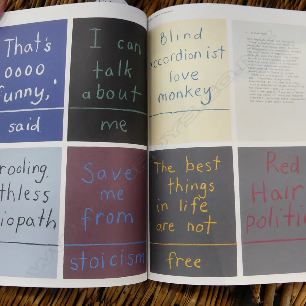 ART BOOK; CERTAIN WORDS DRAWN: JOHN REYNOLDS CONTINUED, GODWIT 2008 SIGNED & NUMBERED 104/200 H.245mm Image 1++