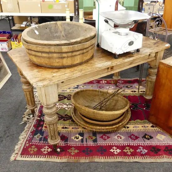 RUSTIC PINE KITCHEN TABLE L 1380 MM