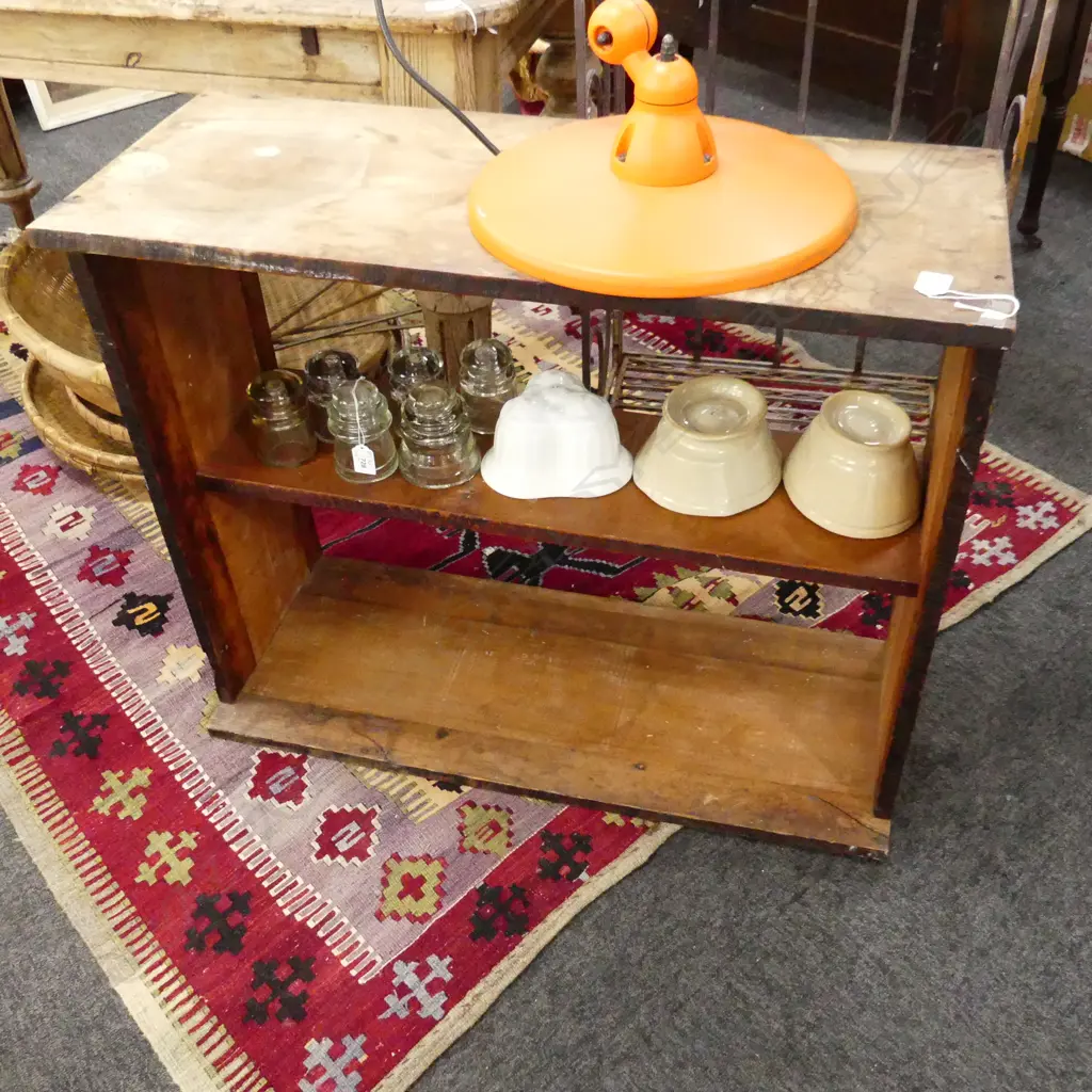 RUSTIC WOODEN BOOKCASE H 680 MM L 810 MM Image 1++