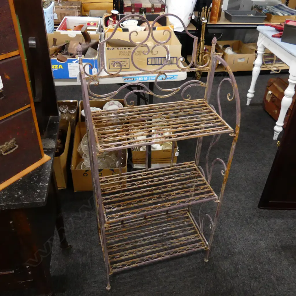 RUSTIC FRENCH STYLE METAL GARDEN STAND 500x260x1130mm Image 1++