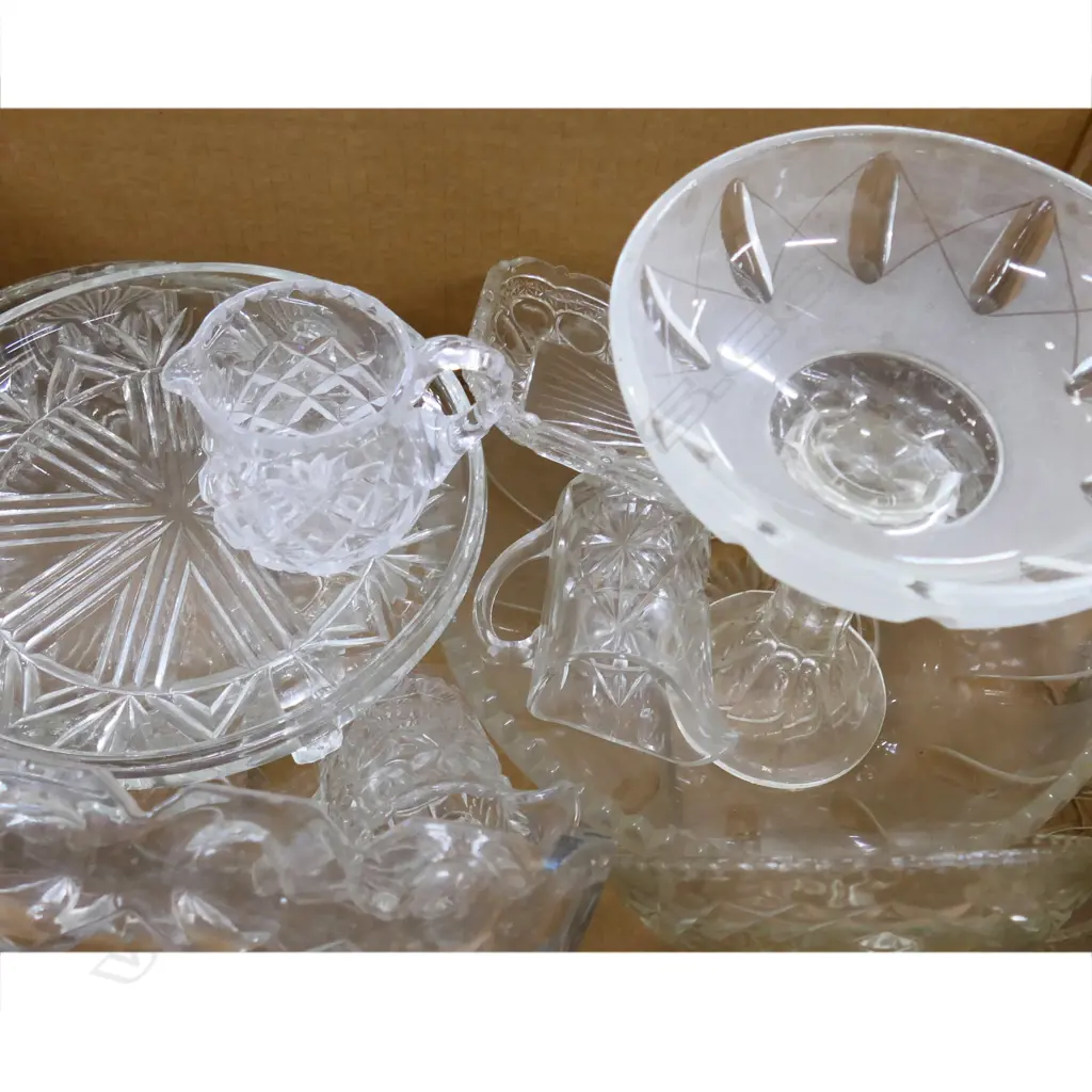 BOX LOT EDWARDIAN GLASS Image 1++