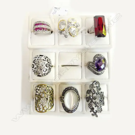 8 ASST. COSTUME RINGS