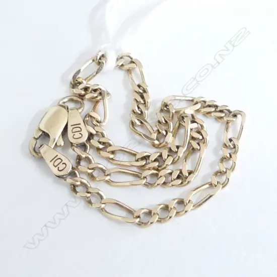 9ct GOLD BRACELET flattened curb link 3.15gms