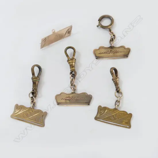 5 PCES 9CT GOLD 11.4 GM TOTAL