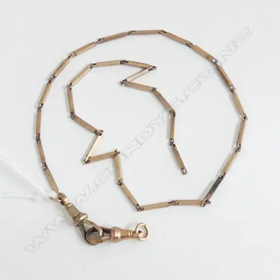 9ct GOLD BAR LINK NECK CHAIN 1 clip plated 7.32gms