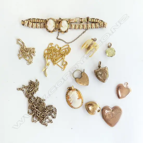 ASST. GOLD & GP PENDANTS ETC