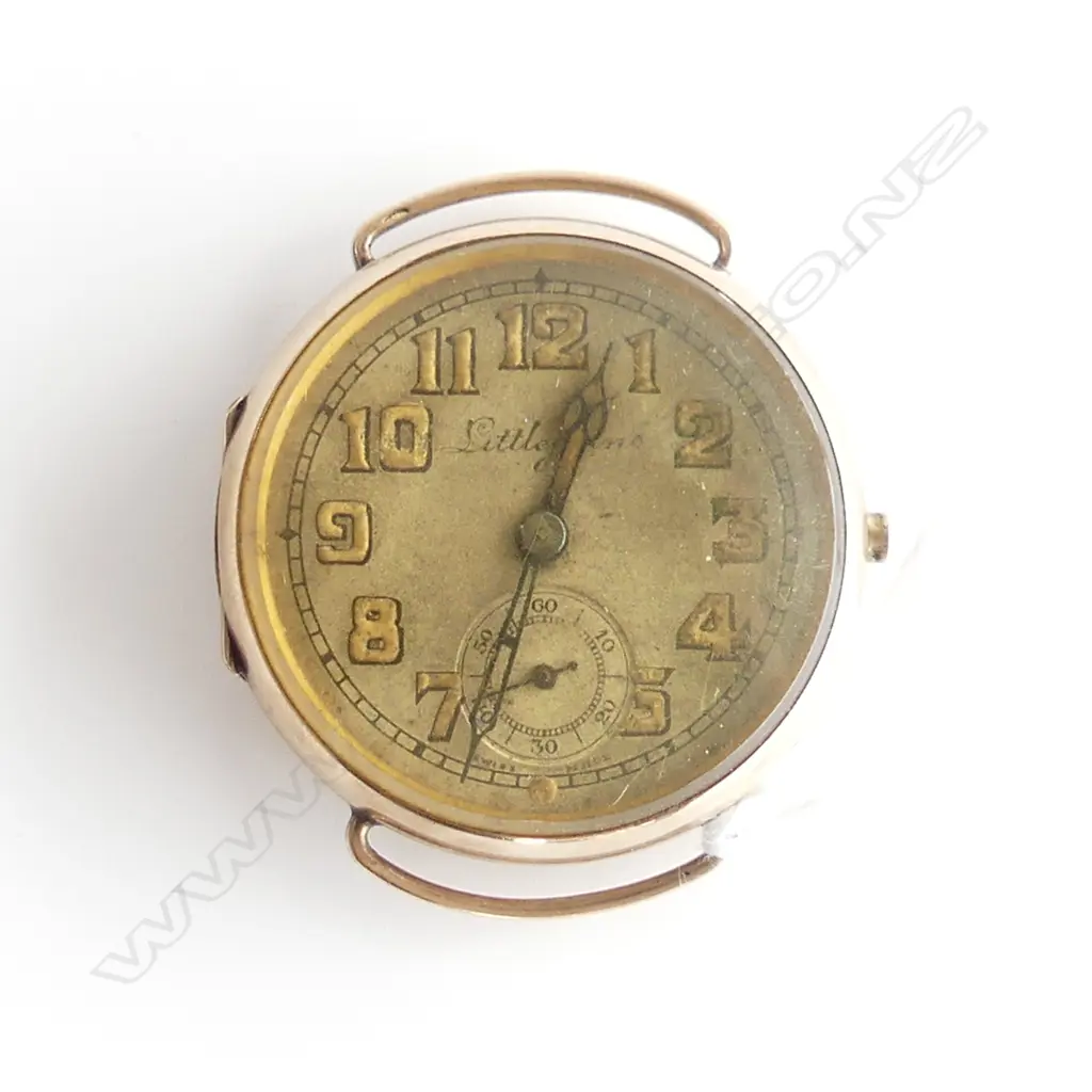 ANTIQUE GOLD WATCH 30mm dia 19.1gm Image 1++