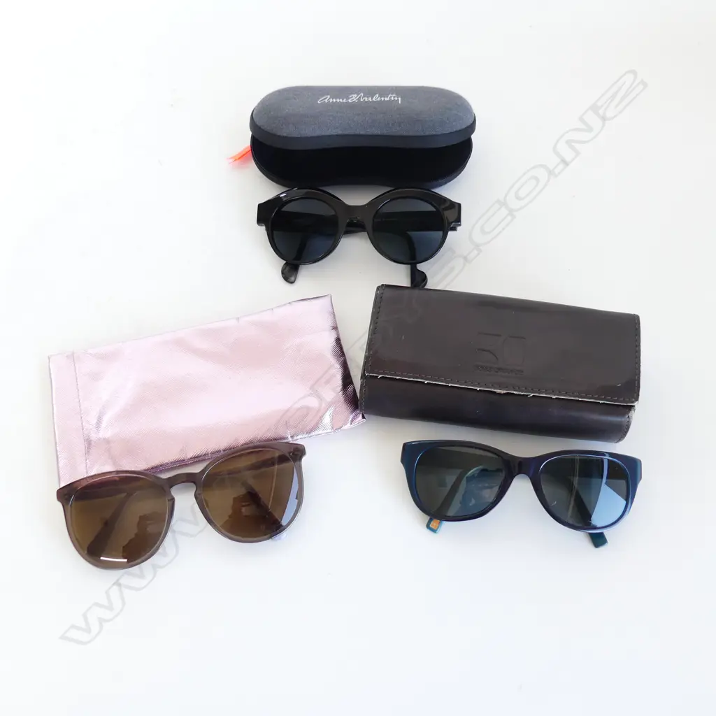 3 PRS VINTAGE PRESCRIPTION SUNGLASSES; ANNE ET VALENTIN & BOSS ORANGE & LANGCHAMP Image 1++