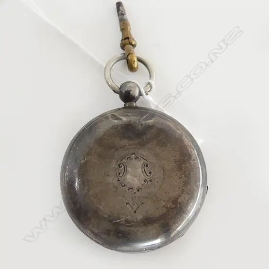 S/SILVER POCKET WATCH & KEY