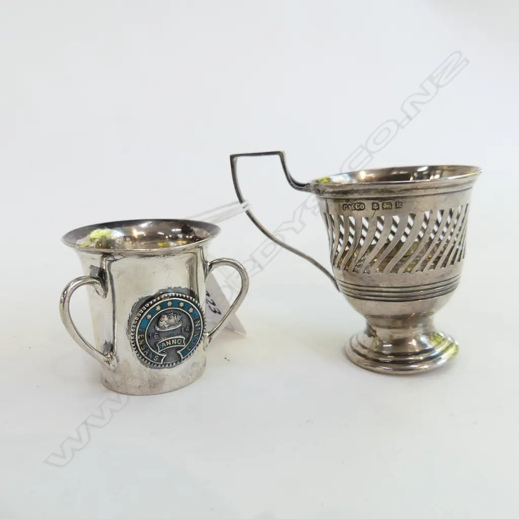 S/SILVER TYG BIRM 1903  & S/SILVER CUP HOLDER BIRM 1909 TOTAL WIEGHT 91GMS Image 1++