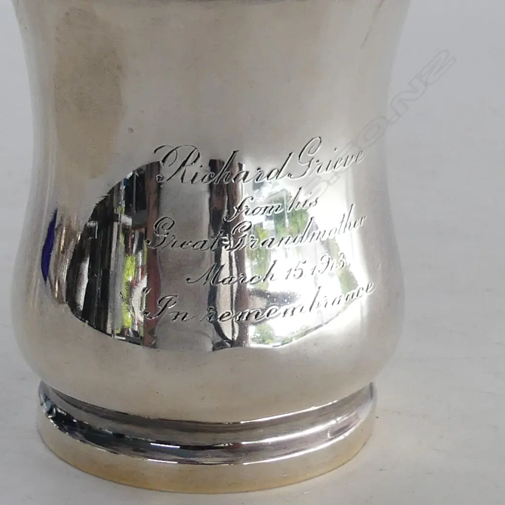 SMALL S/SILVER MUG 172GMS H80MM Image 1++